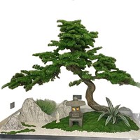 Grand Bonsaï de Pin Artificiel Réaliste en Tissu de Soie, Plante d'Intérieur pour Entrées et Espaces Sous-escalier, Style Chinois