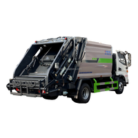 Camion compacteur de déchets JAC 7,5 m³ 4x2, transmission manuelle, moteur diesel, pompe, petit camion de collecte de déchets, Euro 3