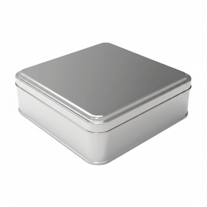 Lata Cuadrada Kontensan L337 de 1 Litro, Caja Promocional para Textiles, Relojes y Papelería, 158x158x43 mm, Turquía - Product Image 2