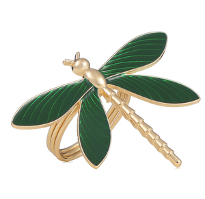 2024 Noël libellule forme animale métal pas cher <span class=keywords><strong>ronds</strong></span> <span class=keywords><strong>de</strong></span> <span class=keywords><strong>serviette</strong></span> - Product Image 6