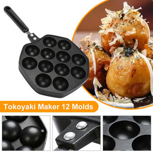 Takoyaki Maker Octopus Balls <strong>Grill</strong> <strong>Pan</strong> Non-stick Bread Toast Breakfast <strong>Frying</strong> <strong>Pan</strong> General Use for Gas and Induction Cooker - Product Image 4