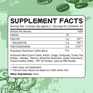 OEM ODM Mushroom Coffee Powder with Mushroom <b>Blend</b> Instant Arabica Coffee Support Gut Brain Health Energy Immunity Focus Mood - Product Image 2