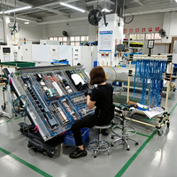 Station de travail ergonomique pour câblage, table d'assemblage de panneaux de commande réglable en hauteur, banc de câblage pour armoire électrique, mobile