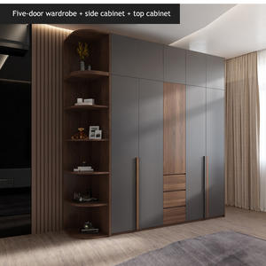 Peinture <span class=keywords><strong>Porte</strong></span> Coulissante Armoire Simple Moderne Blanc <span class=keywords><strong>Porte</strong></span> Coulissante Globale Grande Armoire Accessoires - Product Image 4