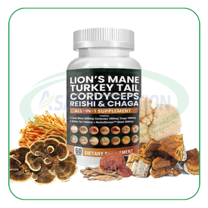 Suplemen Kesehatan Ausreson Fertility Support Reishi <span class=keywords><strong>Cordyceps</strong></span> <span class=keywords><strong>Sinensis</strong></span> Lion's Mane Chaga Kapsul Kompleks Jamur - Product Image 3