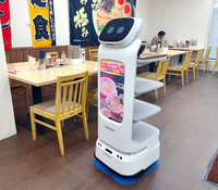 Robot de livraison de nourriture automatique MiCity, écran 21'AD, charge utile de 40 kg, navigation laser, recharge automatique pour restaurants, hôtels, cafés, restauration rapide