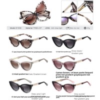 MM 81636 Lunettes de soleil polarisées de luxe 2 en 1 européennes et américaines, anti-lumière bleue, monture épaisse colorée, ensemble pour femmes TikTok