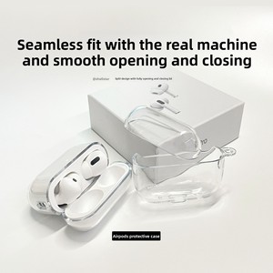 Étui rigide pour écouteurs Airpods, motif de logo <span class=keywords><strong>personnalisable</strong></span>, <span class=keywords><strong>coque</strong></span> de protection pour Airpods Pro 3 2, <span class=keywords><strong>coque</strong></span> transparente pour Apple Airpods 4 - Product Image 3