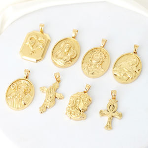 Colgante de Medusa religiosa Jesús chapado en oro de 18K para hombre diseño 3D, colgantes de joyería de moda de acero inoxidable personalizados para collar - Product Image 4