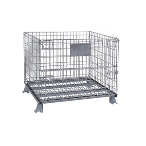 Contenitore in rete metallica per gabbia di sicurezza in acciaio logistico pieghevole, - Product Image 1