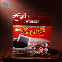 Sachet d'emballage OEM personnalisé en plastique laminé à trois soudures latérales pour poudre de café filtre
