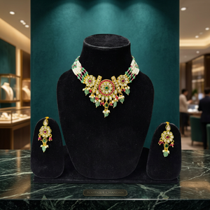 Anti-Tarnish 14K Gold Plated Imitation Pearl Bridal Engagement Necklace Earring Set Women's Wedding <b>Party</b> Jewelry Trendy Indian - Product Image 3