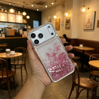 Coque de téléphone OEM DIY antichoc en TPU avec paillettes liquides et sable mouvant pour iPhone 18 17 16 15 14 13 Series Pro Max