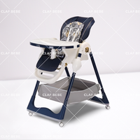 Chaise haute pliable réglable pour enfants Clafbebe Factory Wholesale, chaise de repas moderne en plastique pour bébé, pour le salon