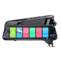 Perekam Video Streaming WiFi Lensa Ganda 2K HD Layar Penuh 10-Inci untuk Mobil dengan Kaca Spion dan Gambar Mundur Black Box