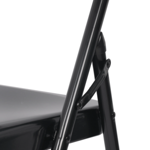 كرسي طعام معدني عصري قابل للطي بجودة تجارية باللون الأسود، مقعد محمول للمطبخ وغرفة المعيشة وغرفة النوم - Product Image 5