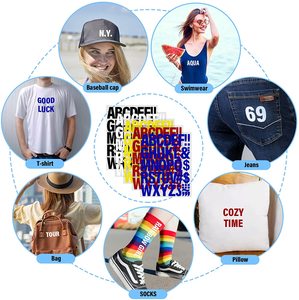 Vinilos Termoadhesivos Lavables Personalizados, Accesorios <span class=keywords><strong>para</strong></span> Prendas de Vestir de PET Plastisol, Transferencias <span class=keywords><strong>para</strong></span> Camisetas, Pegatinas de Impresión por Transferencia de Calor, Dibujos Animados - Product Image 4