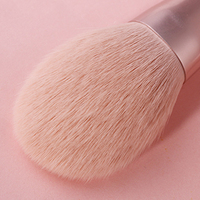 Ensemble de pinceaux de maquillage pour le visage avec manche en bois rose professionnel - Poils synthétiques de haute qualité, respectueux de la peau, 11 pièces pour un usage quotidien
