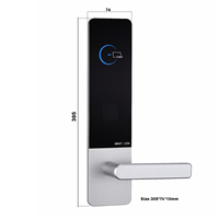 Cerradura de Puerta de Hotel con Software Gratuito, Tarjeta RFID de Alta Seguridad y Llave, Construcción de Aluminio Sólido