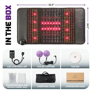 럭셔리에이드 B85 PEMF 크리스탈 차크라 매트 자수정 광자 레드 라이트 미니 패드 테라피 적외선 마사지 매트리스 - Product Image 6