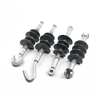 Isolateur de suspension composite polymère pour ligne de transmission haute tension 11KV 33KV, en caoutchouc silicone HTV, certifié IEC 61109