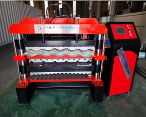 완전 자동 3 층 금속 시트 제작 기계 시트 롤 성형 기계 멀티 프로파일 롤포머 - Product Image 3