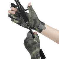 OEM Vente en gros Gants de pêche avec protection UV Gants de pêche antidérapants à 5 coupures et 5 doigts Gants de pêche sans doigts pour le travail