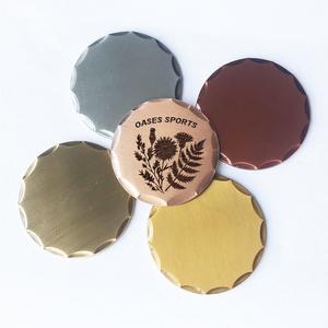 Hot Selling Bulk 38mm Blank Hammered Edge <b>Metal</b> Golf Ball Markers <b>for</b> Laser Engraving - Product Image 4