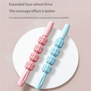 Palo de masaje Bola de rodillo Cuerpo Celulitis Músculo Pierna Abrazadera Herramienta Rodillo de terapia de masaje de pies - Product Image 3
