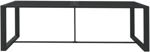Hiện đại ngoài trời bàn ăn 120x60x66 cm nhôm bền kim loại cho sân sử dụng - Product Image 4