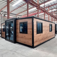 Casa Contenedor de Acero Expandible de 40 pies, 2/3 Dormitorios, Diseño Plegable, Moderna Casa Modular Prefabricada con Baño Incluido, Garantía de 5 Años