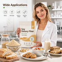 Poudre de fibres alimentaires de soja LongBio, qualité alimentaire, 65 % min, 80-100 mesh, haute absorption d'eau, pour viande, boulangerie, ketchup, aliments à base de plantes