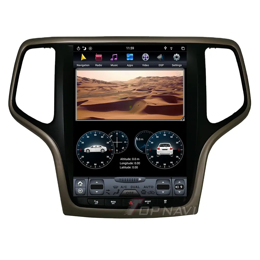 Автомобильный радиоприемник в стиле Tesla на Android 9,0 с GPS-плеером для Jeep Grand Cherokee 2012, 2013, 2015, 2016, 2017, 2018, автомобильный видеоплеер с сенсорным IPS экраном