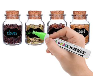 Especias botellas cuadrado contenedores frascos de vidrio de marcador de tiza con etiquetas de <span class=keywords><strong>pizarra</strong></span> - Product Image 1
