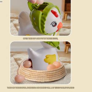 Nhựa Đồ chơi gà đẻ trứng điện phổ bánh xe động vật âm nhạc đẻ trứng vịt Đồ chơi - Product Image 2