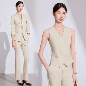 Women's Professional Three Piece Suit Set Spring Formal Polyester Anti Wrinkle - Product Image 1