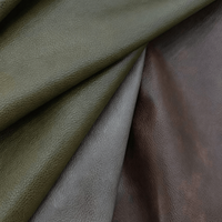 Tissu en cuir artificiel gaufré bicolore de haute qualité, cuir PU au toucher doux pour sacs, chaussures, logos, meubles