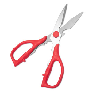 <b>Kitchen</b> <b>Scissors</b> Stainless Steel Red Straight Head Multi Purpose For Home Use - Product Image 1