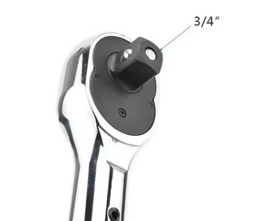 Chrome mạ 3/4 "Ổ đĩa 500mm dài chống trượt Grip Ratchet mô-men xoắn cờ lê nhanh chóng phát hành cơ chế cho các ứng dụng công nghiệp - Product Image 6