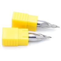 Cône Deux Flûte Boule Nez Spirale Carbure CNC Router Bits Mini Lettre Cutter 3d lettres gravure bit