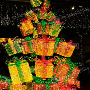 Boîte cadeau 3D Lumière décorative IP65 Étanche pour décoration de festival intérieure/extérieure et ambiance nocturne - Product Image 1