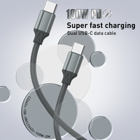 Câble de données pour téléphone LDNIO LC441C-100W, charge rapide PD, Type C vers C, puce E-marker, synchronisation des données, directement de l'usine, certifié CE ROHS