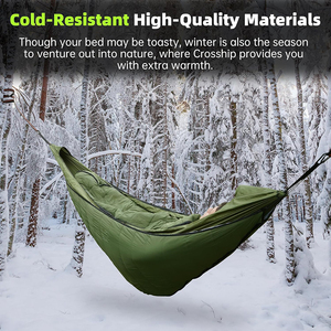 Hamac universel double pour l'hiver, le froid et le camping, et hamac de jardin confortable pour l'extérieur et la neige, avec sac de couchage et couvertures - Product Image 3