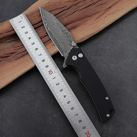 Couteau de poche pliant de survie et de camping en acier Damas de haute qualité avec manche G10, personnalisation en gros par l'usine Hongrui 2026