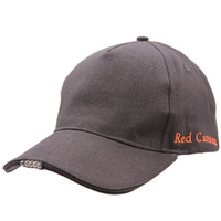 Cappello da baseball a led in cotone a 5 pannelli unisex di alta qualità illumina il berretto a led