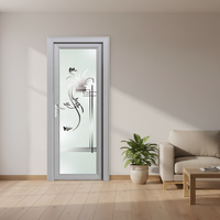 Porte battante moderne en alliage d'aluminium à double vitrage avec finition de surface, prix Philippines, design