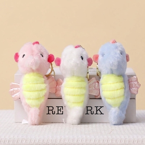 Gantungan Kunci Boneka Kuda Laut Lucu Grosir, Mainan Hewan Laut Custom, Boneka Mini Lembut OEM untuk Hadiah Promosi - Product Image 2
