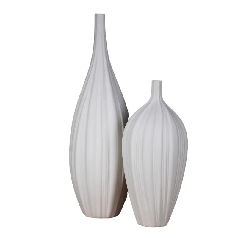 Nordic simple and elegant ceramic white large vase creative minimalist art ornaments hydroponic flower pot