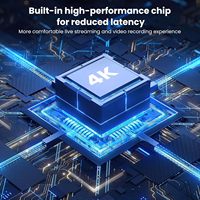 Carte d'enregistrement de capture vidéo compacte 4K HDMI vers 1080P USB-A/USB-C adaptée aux réunions de streaming vidéo de jeu et à l'enregistrement TV