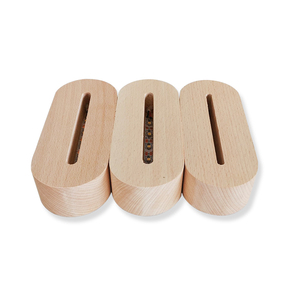 Base de lampe en bois acrylique 3D avec lumière intelligente <span class=keywords><strong>LED</strong></span> pour la maison enfants fêtes d'anniversaire décor de la Saint-Valentin chambre table de chevet - Product Image 5